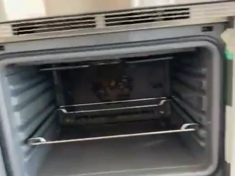 The inside of the oven after the clean